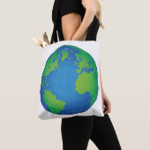 Wereldbol kaart tote bag (Dichtbij)