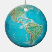 Wereldbol Keramisch Ornament (Achterkant)