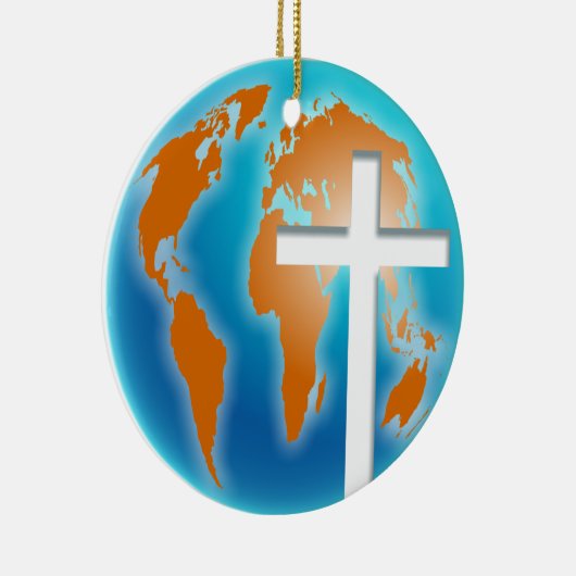 Wereldbol Keramisch Ornament (Rechts)