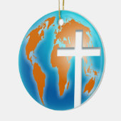 Wereldbol Keramisch Ornament (Links)