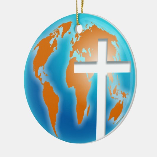 Wereldbol Keramisch Ornament (Links)