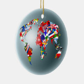 Wereldbol Keramisch Ornament (Rechts)