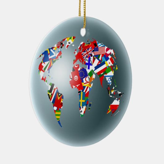Wereldbol Keramisch Ornament (Rechts)