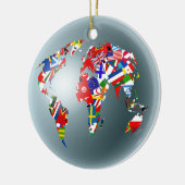 Wereldbol Keramisch Ornament (Links)