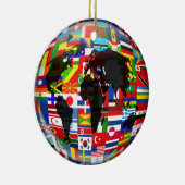 Wereldbol Keramisch Ornament (Rechts)