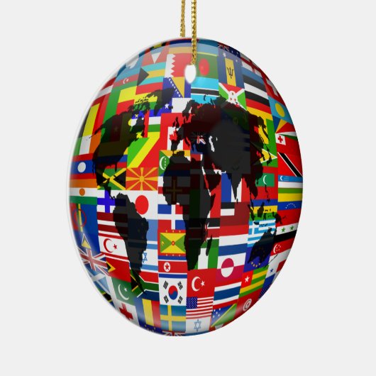 Wereldbol Keramisch Ornament (Rechts)