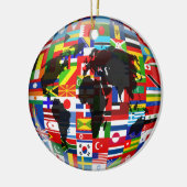 Wereldbol Keramisch Ornament (Links)