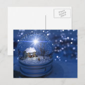 Wereldbol Kerstmis Briefkaart (Voorkant / Achterkant)