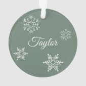 Wereldbol kerstsneeuw | Kinderen in sneeuw Ornament (achterkant)