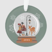 Wereldbol kerstsneeuw | Mensen en dezen, op maat Ornament (voorkant)