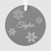 Wereldbol kerstsneeuw | Persoon in sneeuw Ornament (achterkant)