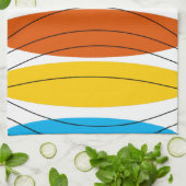 Wereldbol keukenhanddoek Stripe (Gevouwen)
