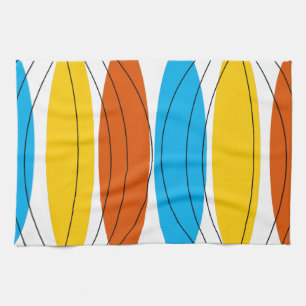 Wereldbol keukenhanddoek Stripe
