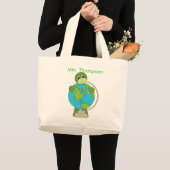 Wereldbol leraar Canvas tas (Voorkant (product))