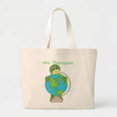 Wereldbol leraar Canvas tas (Voorkant)