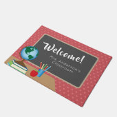Wereldbol | Leraar Classroom Welkom Deurmat (Schuin)