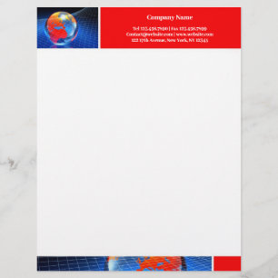 Wereldbol Letterhead Persoonlijk Briefhoofd