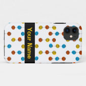 Wereldbol Lijnen 'Naam' iPhone case (Achterkant (horizontaal))