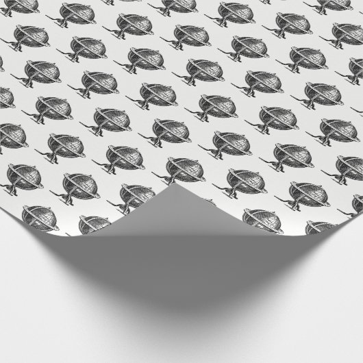  Wereldbol-lithograaftekening van de Wereld Cadeaupapier (Hoek)