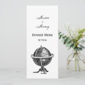  Wereldbol-lithograaftekening van de Wereld Kaart (Staand voorkant)