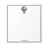 Wereldbol-lithograaftekening van de Wereld Notitieblok (Voorkant)