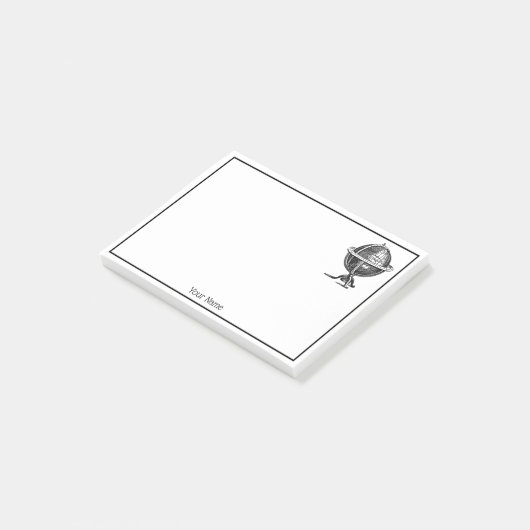  Wereldbol-lithograaftekening van de Wereld Post-it® Notes (Schuin)