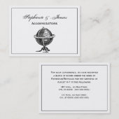  Wereldbol-lithograaftekening van de Wereld Visitekaartje (Voorkant / Achterkant)