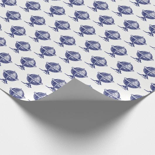  Wereldbol-lithograaftekenmarine Cadeaupapier (Hoek)