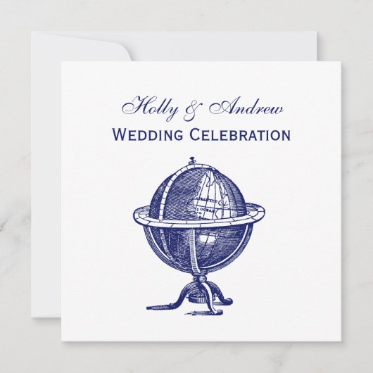  Wereldbol-lithograaftekenmarine Kaart (Voorkant)