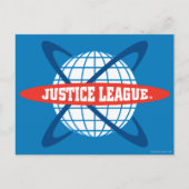 Wereldbol Logo Justice League Briefkaart (Voorkant)