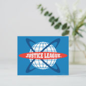 Wereldbol Logo Justice League Briefkaart (Staand voorkant)