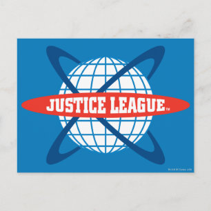 Wereldbol Logo Justice League Briefkaart