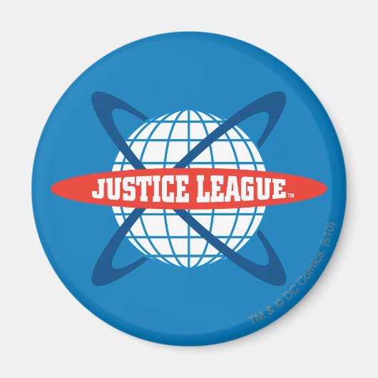 Wereldbol Logo Justice League Magneet (Voorkant)