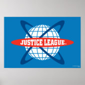 Wereldbol Logo Justice League Poster (Voorkant)