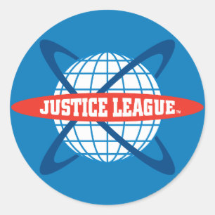 Wereldbol Logo Justice League Ronde Sticker