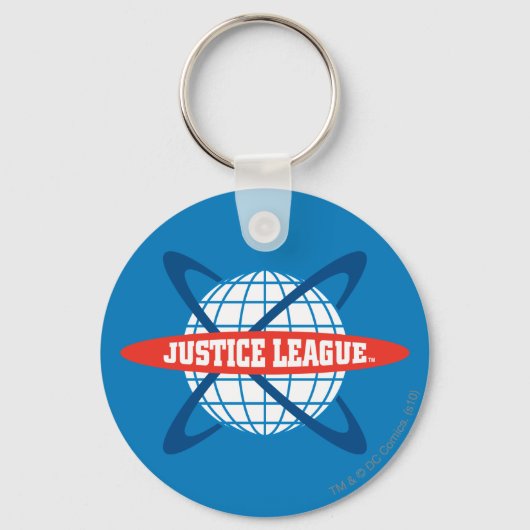 Wereldbol Logo Justice League Sleutelhanger (Voorkant)