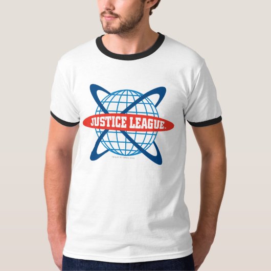 Wereldbol Logo Justice League T-shirt (Voorkant)