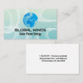 Wereldbol Logo | Zonnewind achtergrond Visitekaartje (Voorkant / Achterkant)
