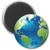 leiderschap hardop token Planet Earth - Europa - kleurrijk Wereldbol. 3d Re Magneet | Zazzle.nl