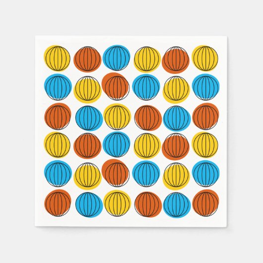 Wereldbol Meerpapierservet Servetten (Voorkant)