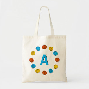 Wereldbol Meerzijdige "monogram" cirkel 2 Tote Bag