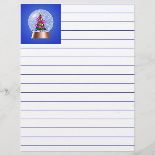 Wereldbol met kerstboomsneeuw (Voorkant)