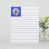 Wereldbol met kerstboomsneeuw (Staand voorkant)