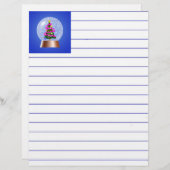 Wereldbol met kerstboomsneeuw (Voorkant / Achterkant)