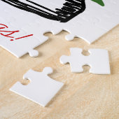 Wereldbol met kerstsneeuw Foto Legpuzzel (Zijkant)