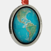 Wereldbol Metalen Ornament (Rechts)