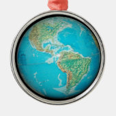 Wereldbol Metalen Ornament (Voorkant)