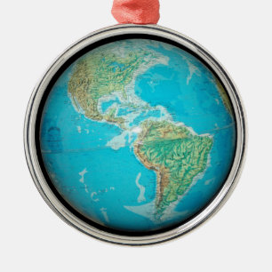 Wereldbol Metalen Ornament