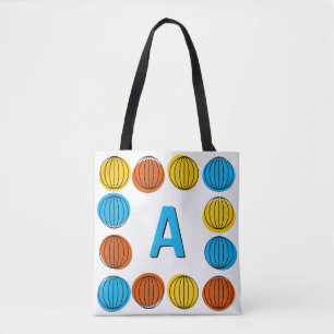Wereldbol Monogram over het tas wereldbol terug