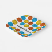 Wereldbol Multi Proficiat papier bord vierkant (Gebogen)